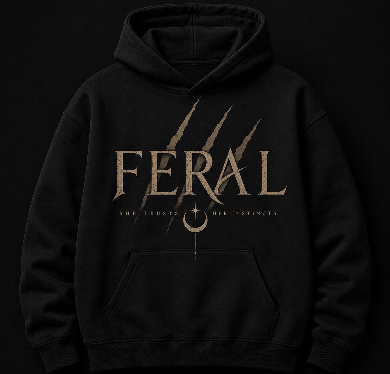 She Trusts Her Instincts Premium Heavyweight Hoodie - FERAL Athletic